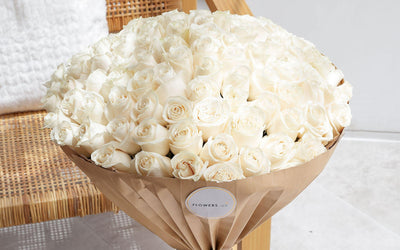 International Women's Day Flowers White Roses