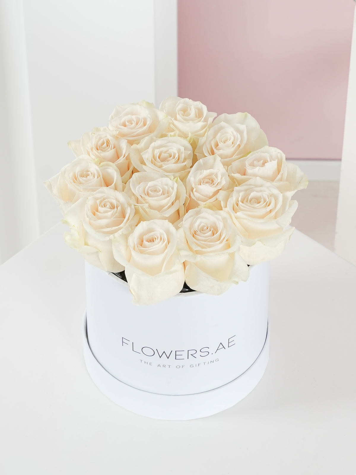 Petite White Roses - Hatbox