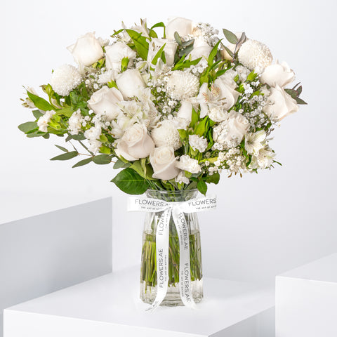 Congratulations Serenity White Vase