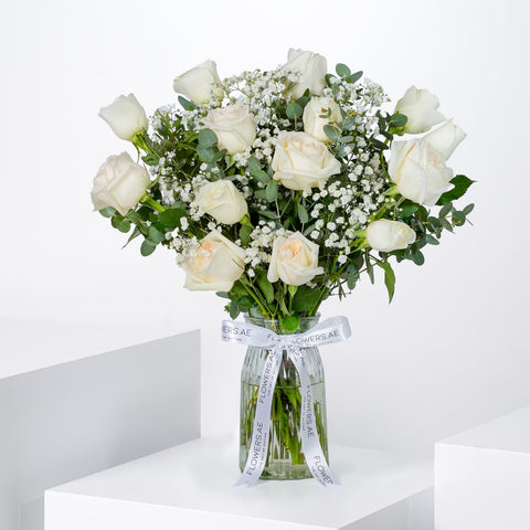 Welcome Back Perfect White Glass Vase