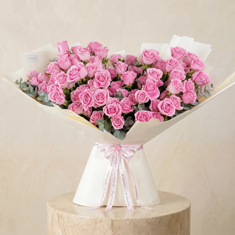 100 Pink Roses