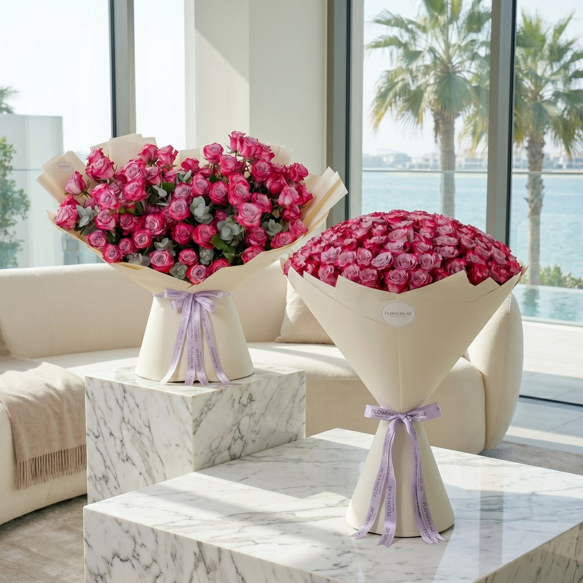 100 Purple Roses