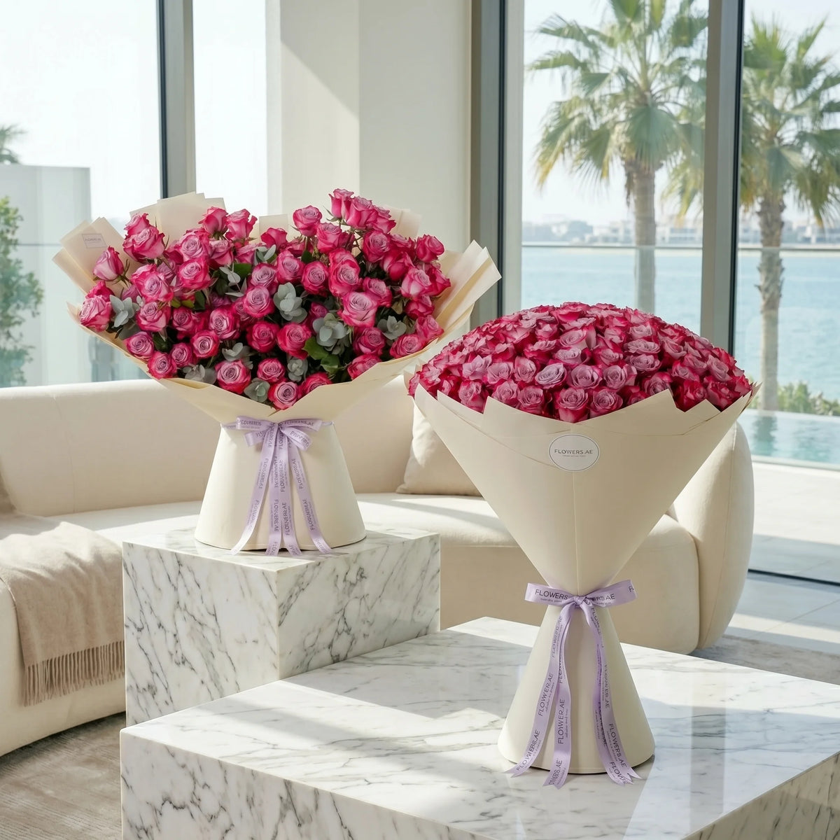 100 Purple Roses
