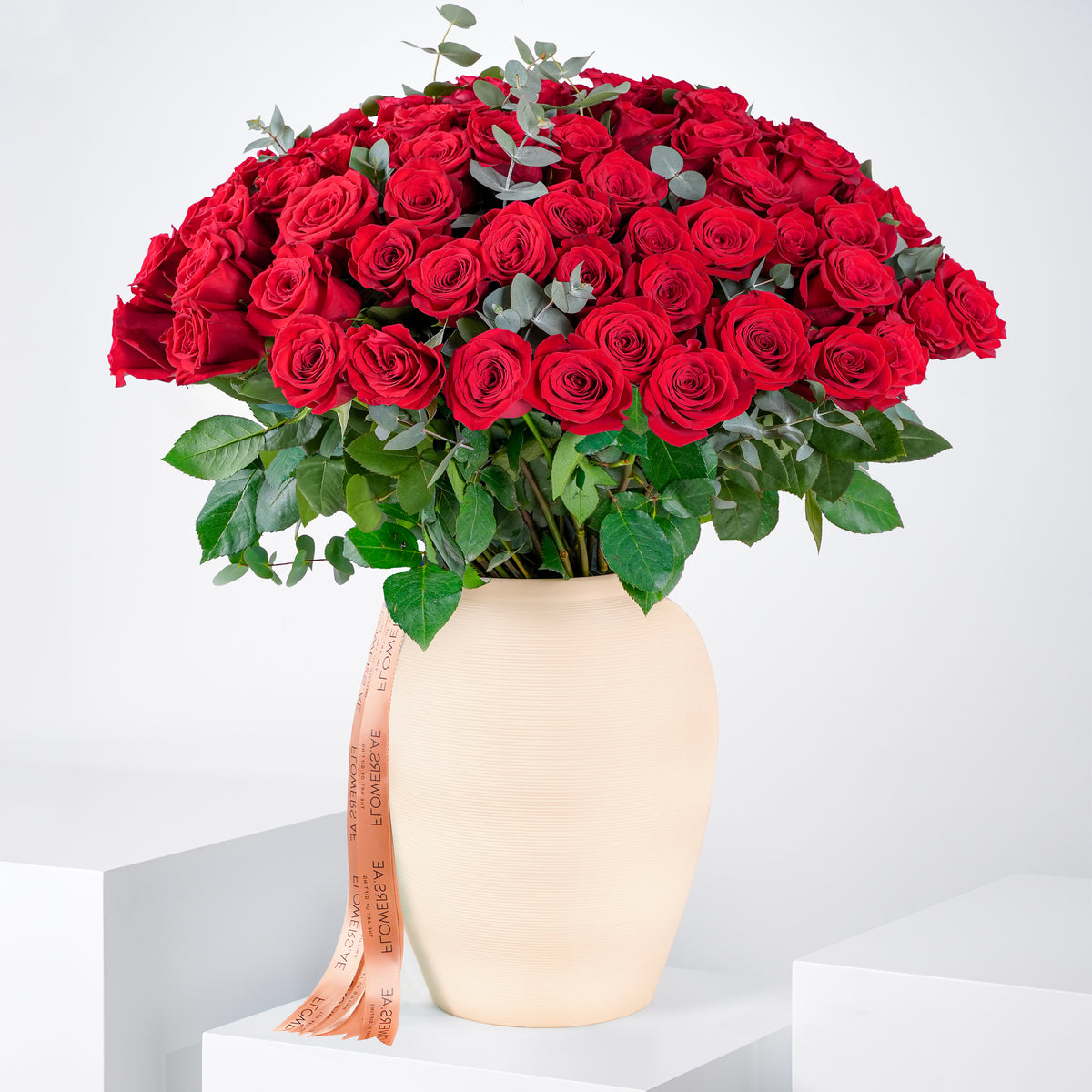 100 Red Roses Vase