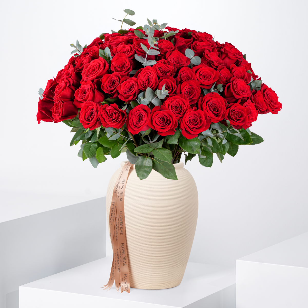 100 Red Roses Vase