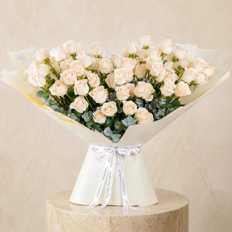 100 White Roses