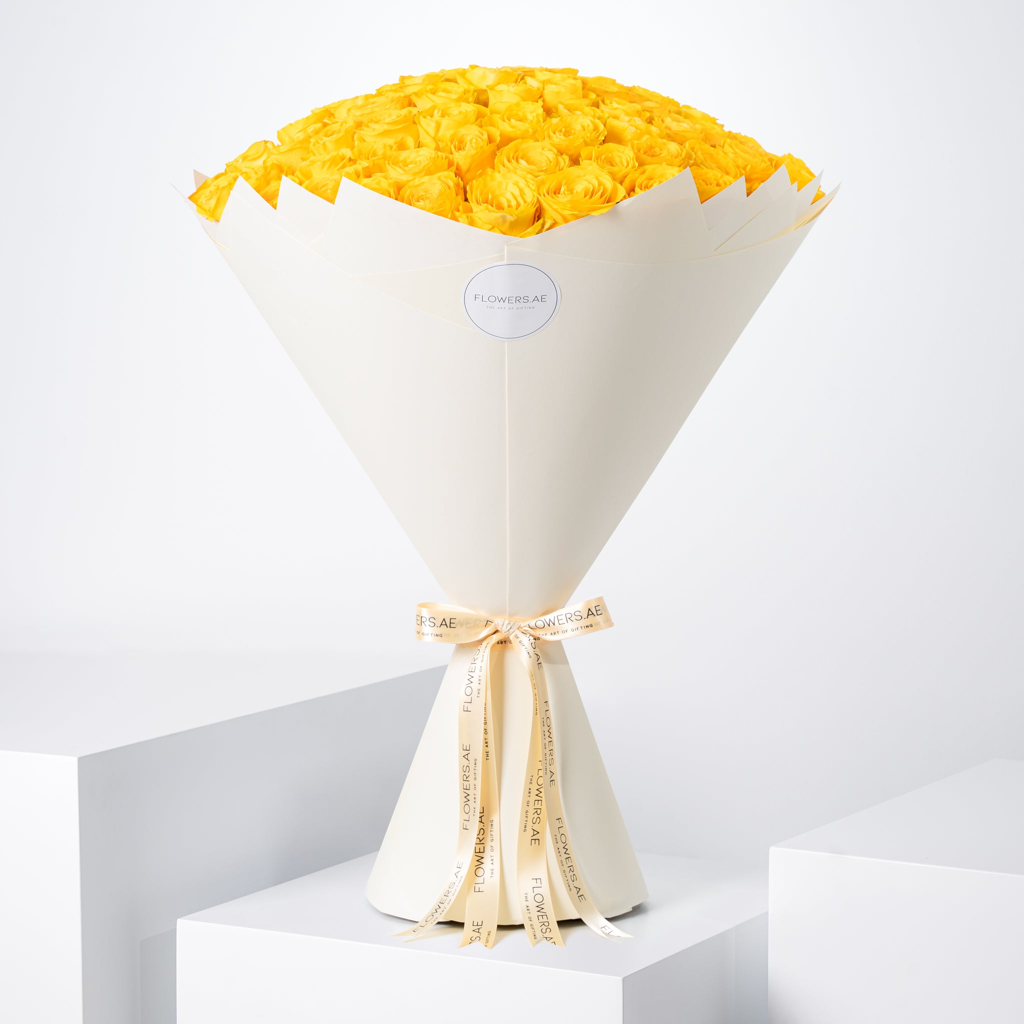Yellow Roses 100 100 Yellow Roses | Free Same-Day Delivery to all Emirates - Flowers.ae