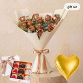 Congratulations 12 Gold Roses (Gift Set)