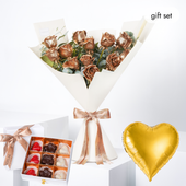 Congratulations 12 Gold Roses (Gift Set)