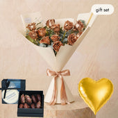 Congratulations 12 Gold Roses (Gift Set)