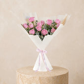 12 Pink Roses