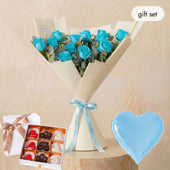 Congratulations 12 Tiffany Blue Roses (Gift Set)
