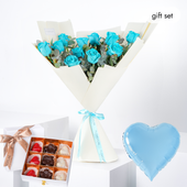 Congratulations 12 Tiffany Blue Roses (Gift Set)