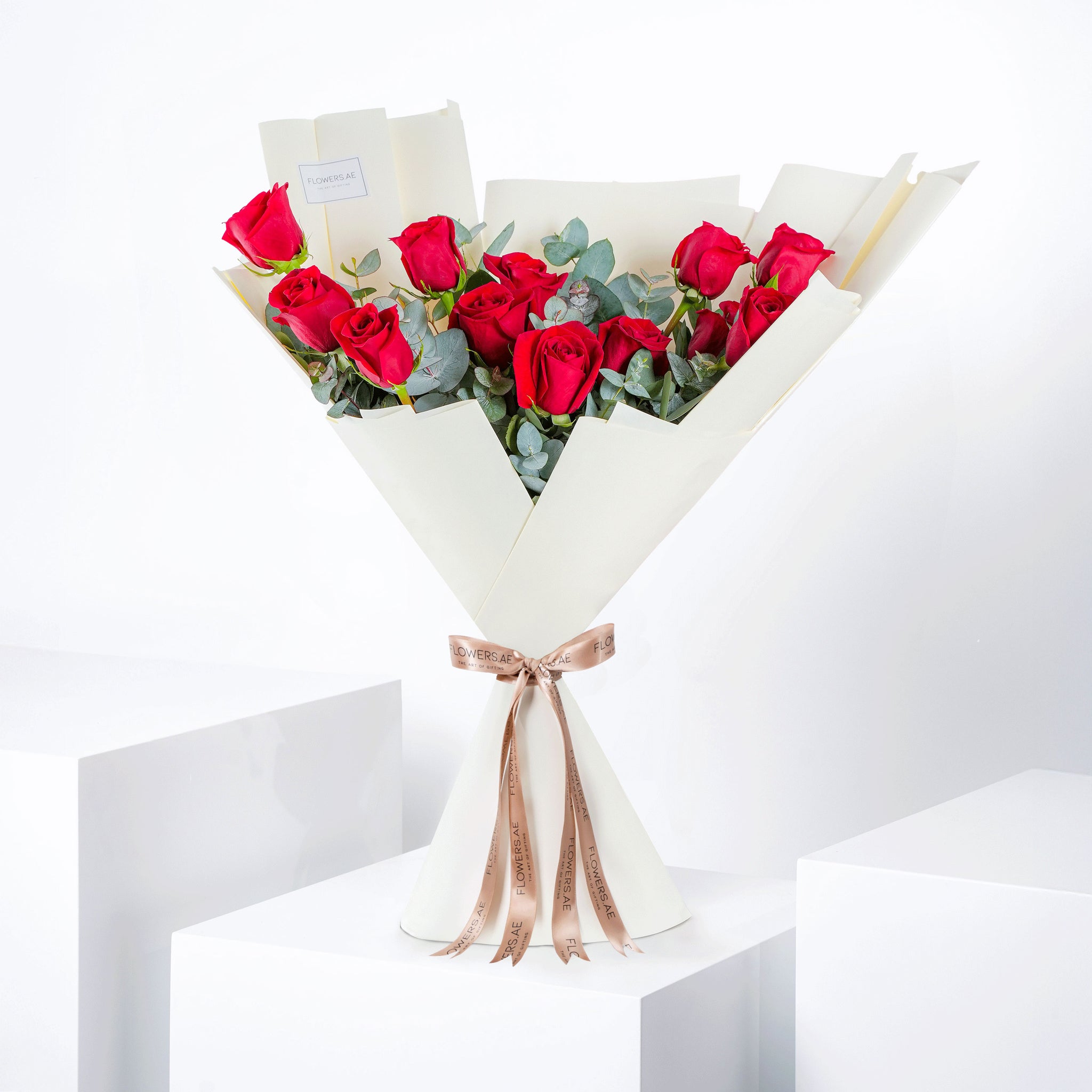 12 Red Roses | Free Same-Day Delivery to all Emirates - Flowers.ae