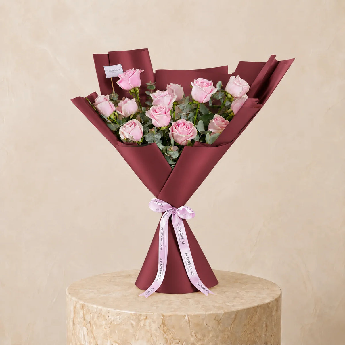 12 Pink Roses