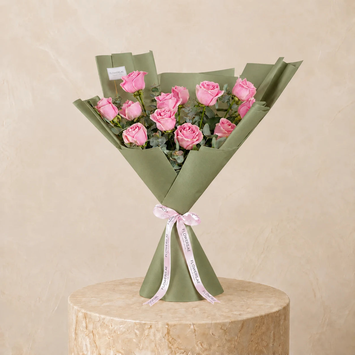 12 Pink Roses