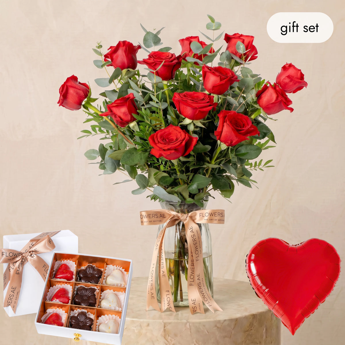 Anniversary 12 Red Roses (Gift Set)