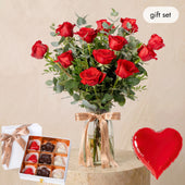 Anniversary 12 Red Roses (Gift Set)