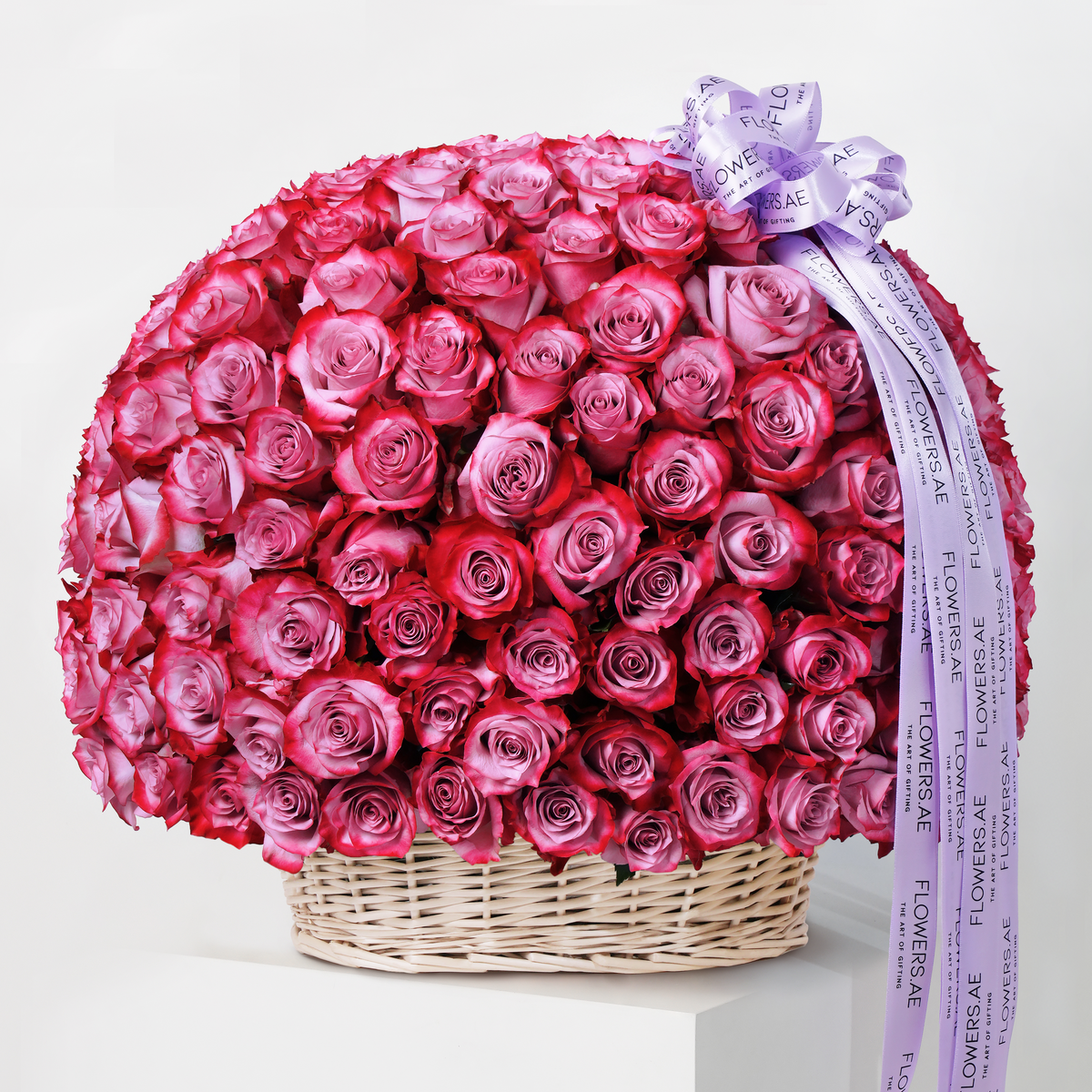 200 Purple Roses Basket