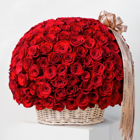 Women's Day 200 Red Roses Basket