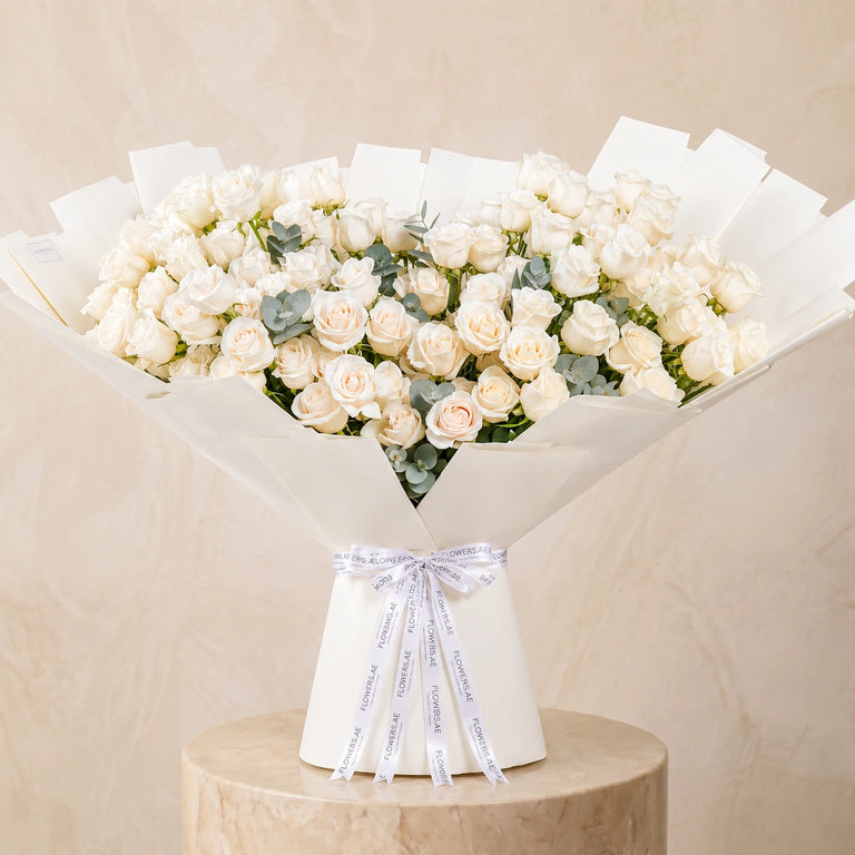 200 White Roses