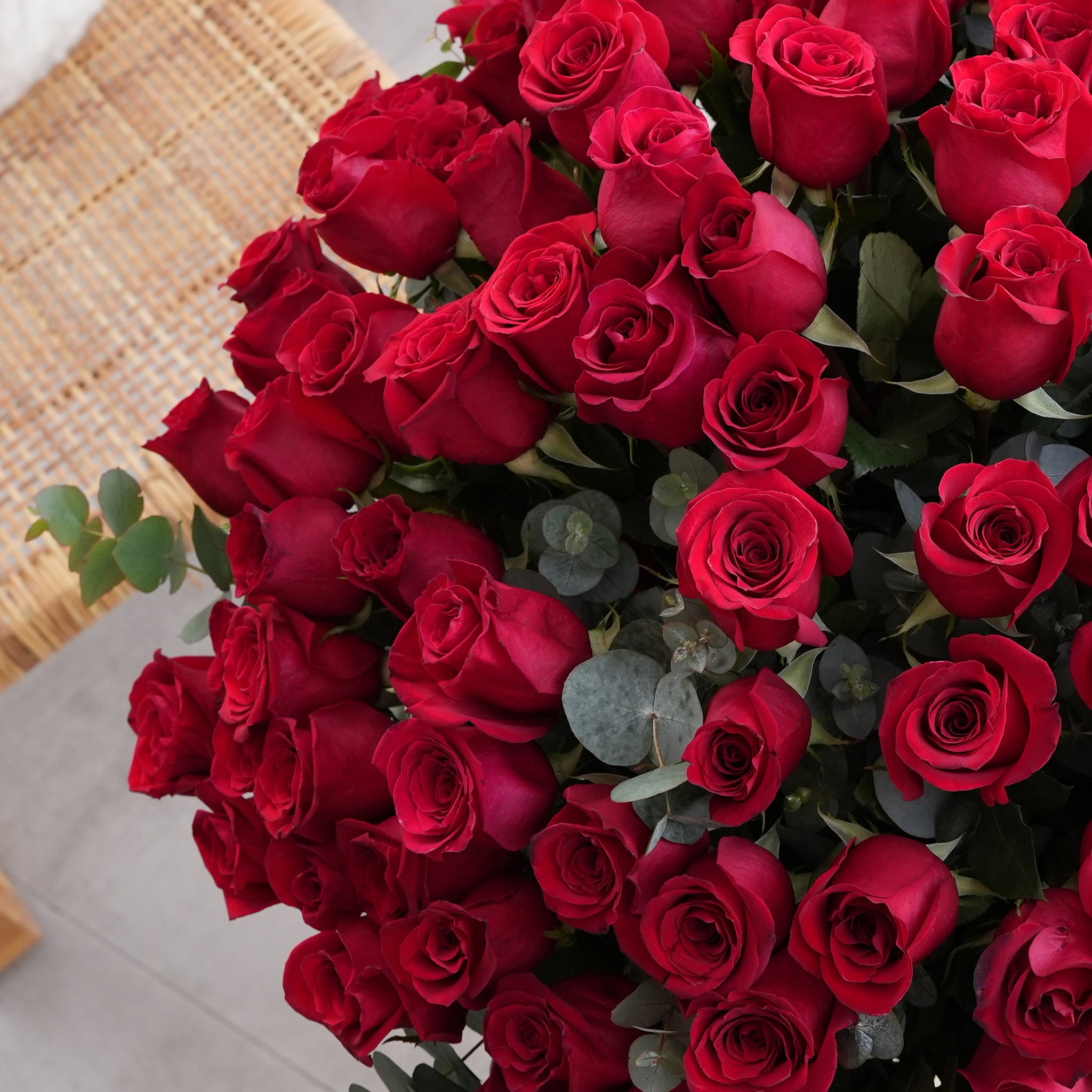 Red Roses 200 200 Red Roses - Vase | Free Same-Day Delivery to all Emirates - Flowers.ae