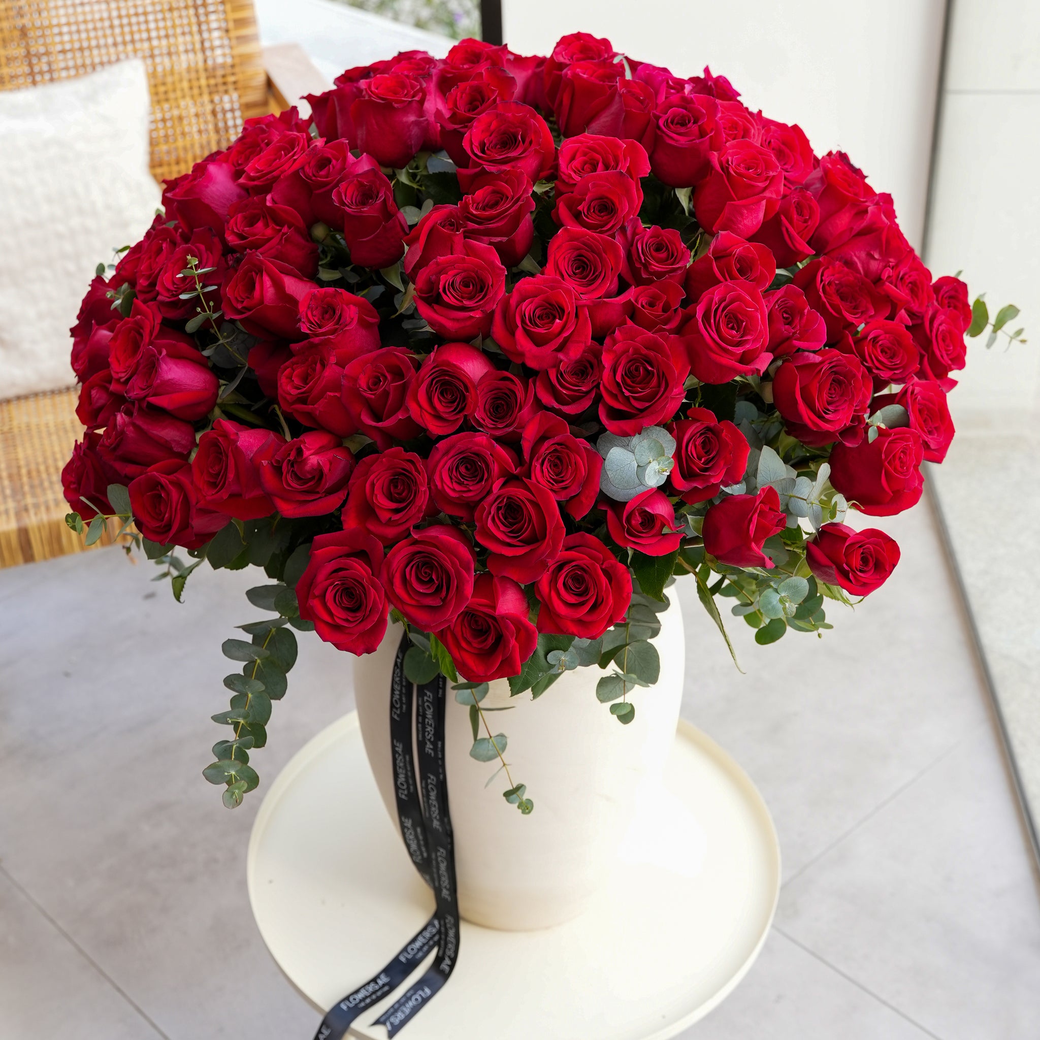 Red Roses 200 200 Red Roses - Vase | Free Same-Day Delivery to all Emirates - Flowers.ae