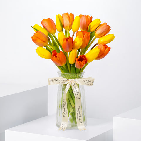 Luxury Golden Tulips Vase