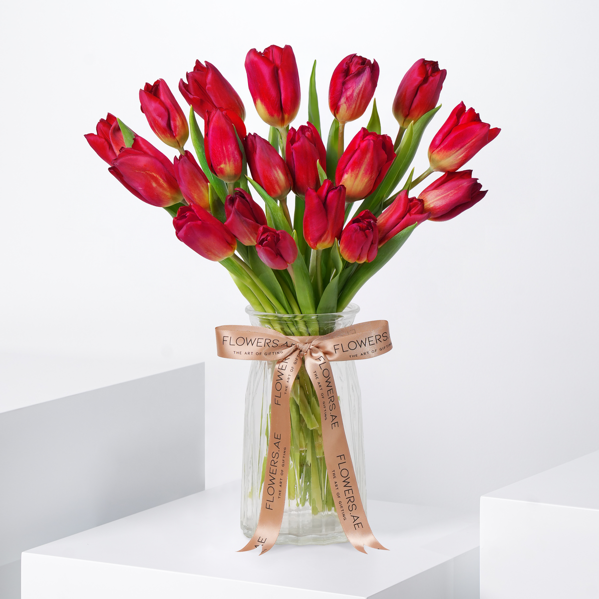 Women's Day Luxury Red Tulips Vase