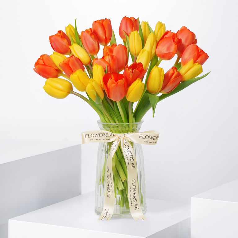 Luxury Golden Tulips Vase