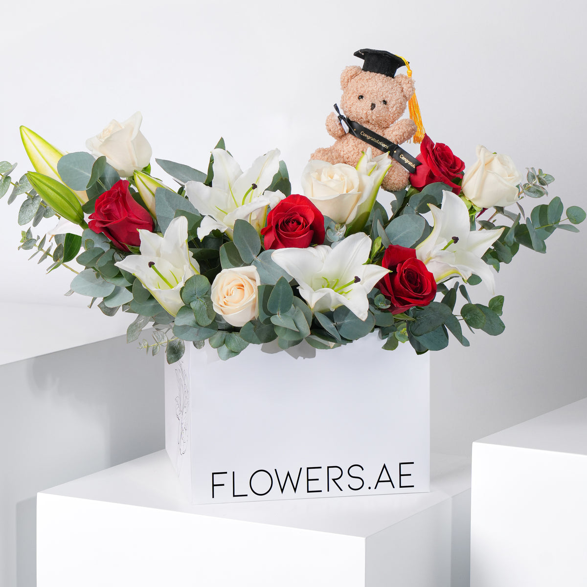 Congratulations Wonderfully White Hatbox (Gift Set)