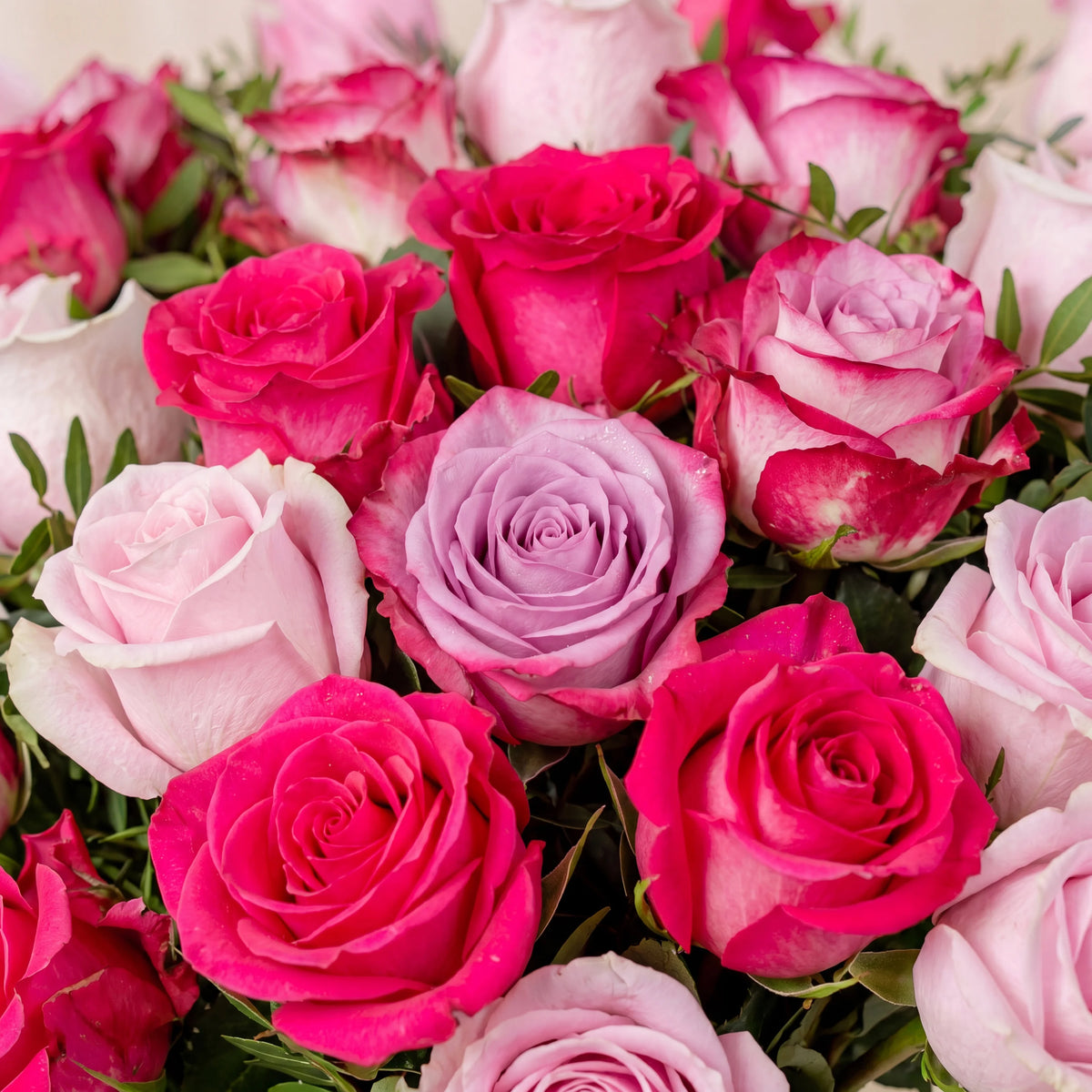 100 Blush Roses Vase
