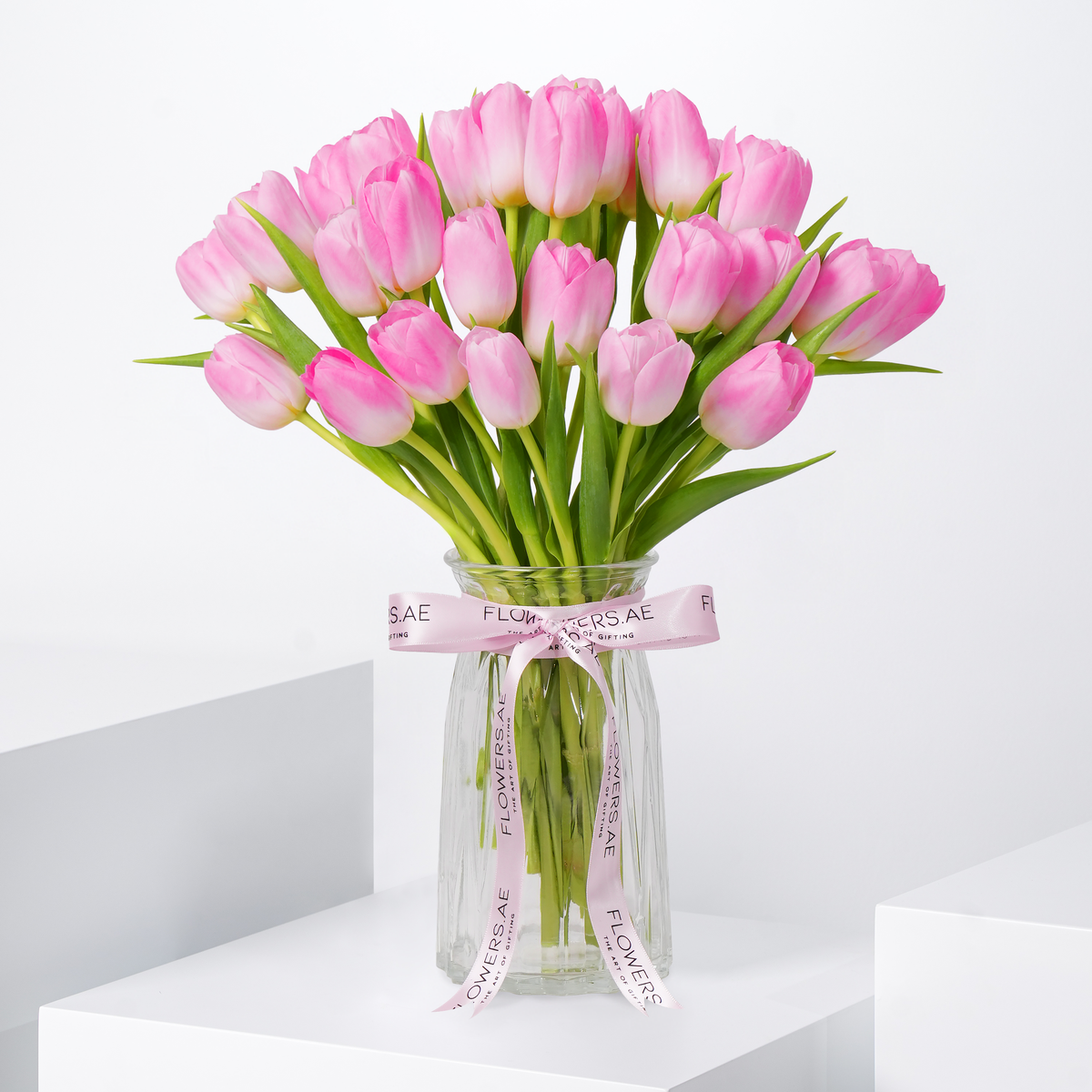 Mother's Day Luxury Pink Tulips Vase