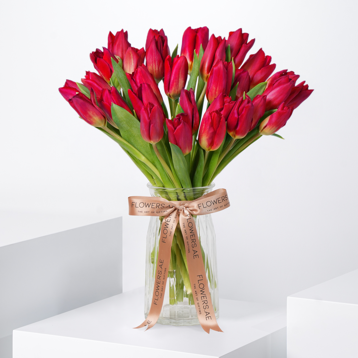Luxury Red Tulips Vase