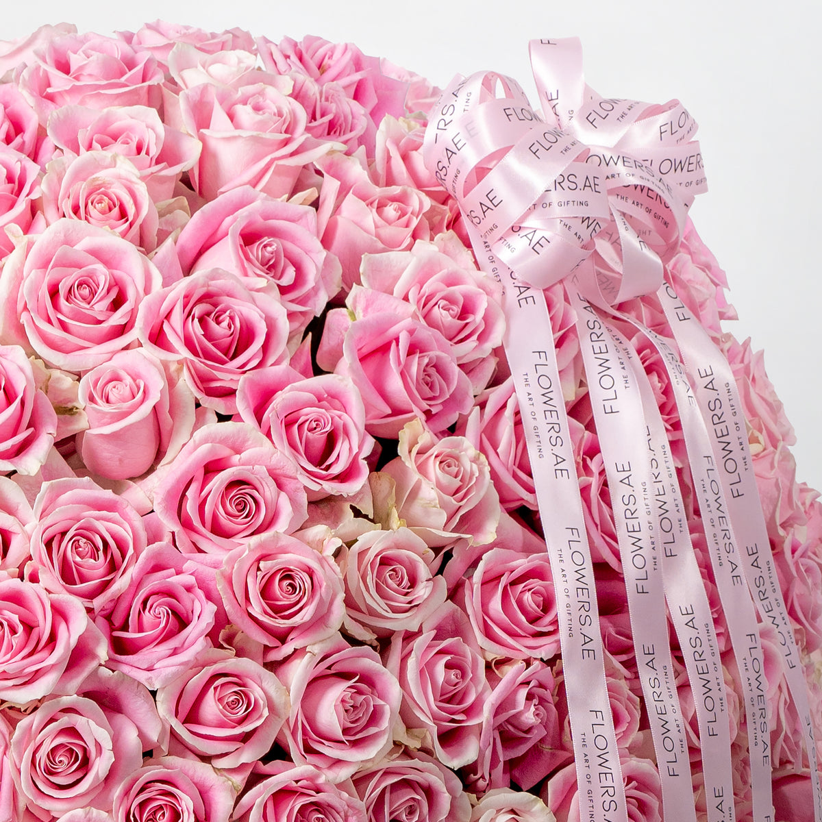 200 Pink Roses Basket