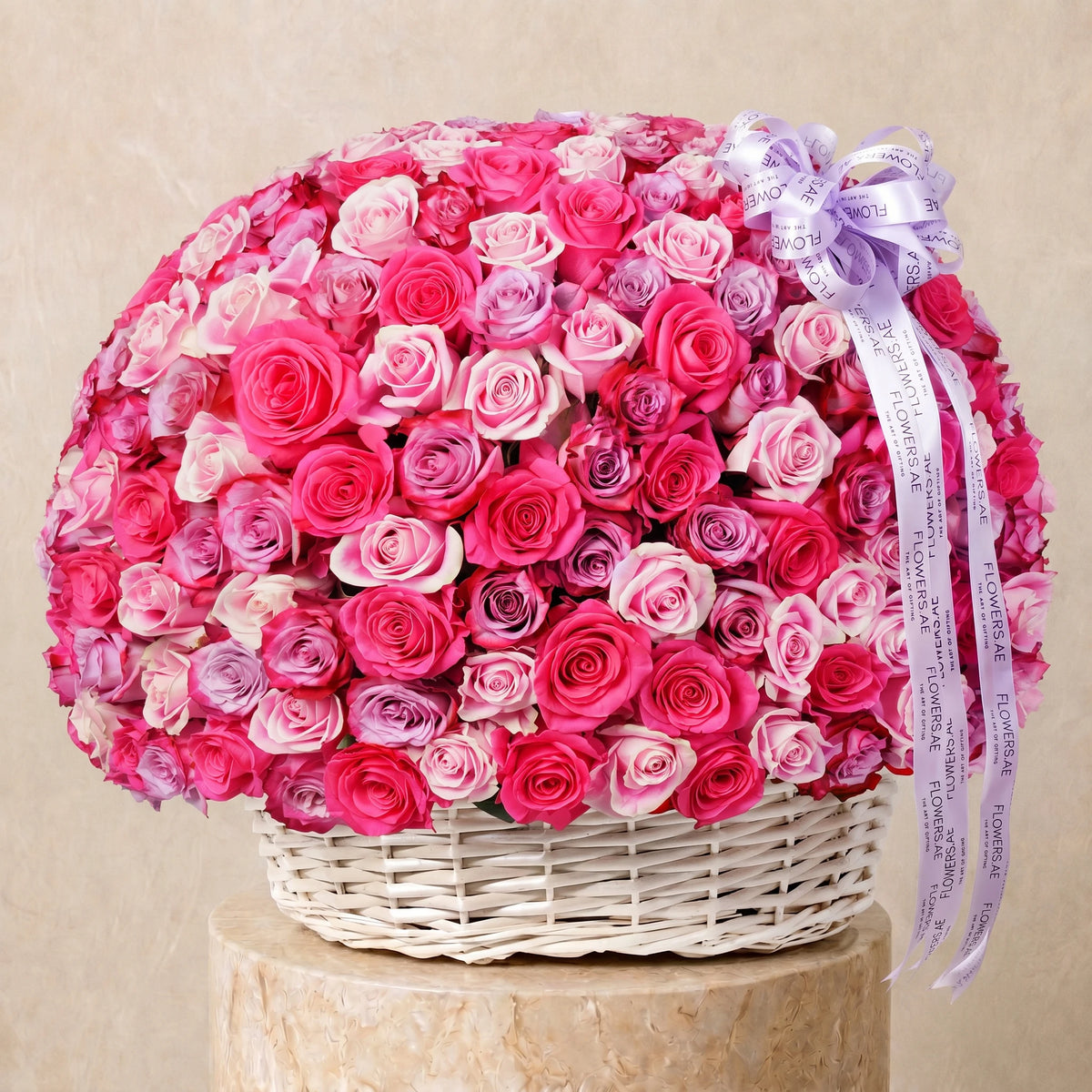 365 Blush Roses Basket