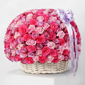 365 Blush Roses Basket