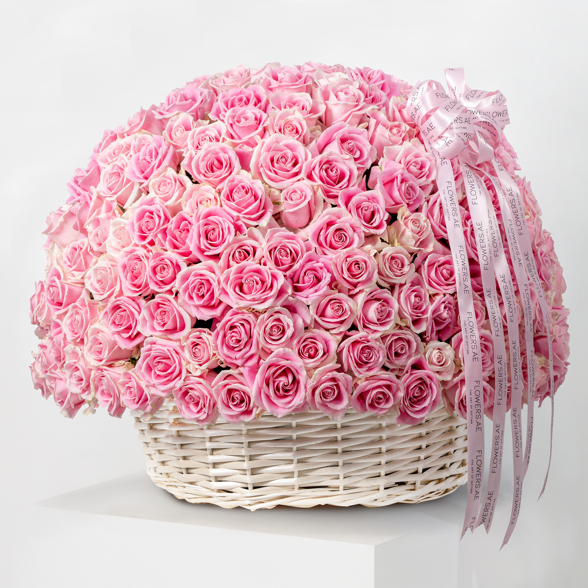 Anniversary 365 Pink Roses Basket