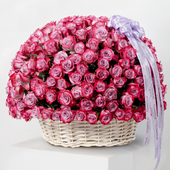 365 Purple Roses Basket