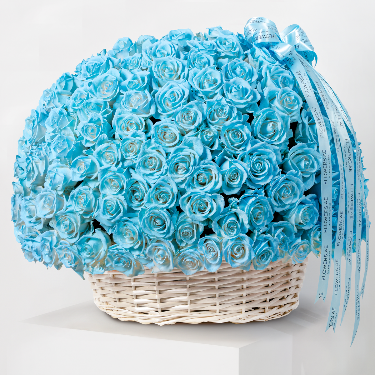 365 Tiffany Blue Roses Basket