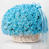 365 Tiffany Blue Roses Basket