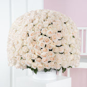 365 White Roses - Hatbox