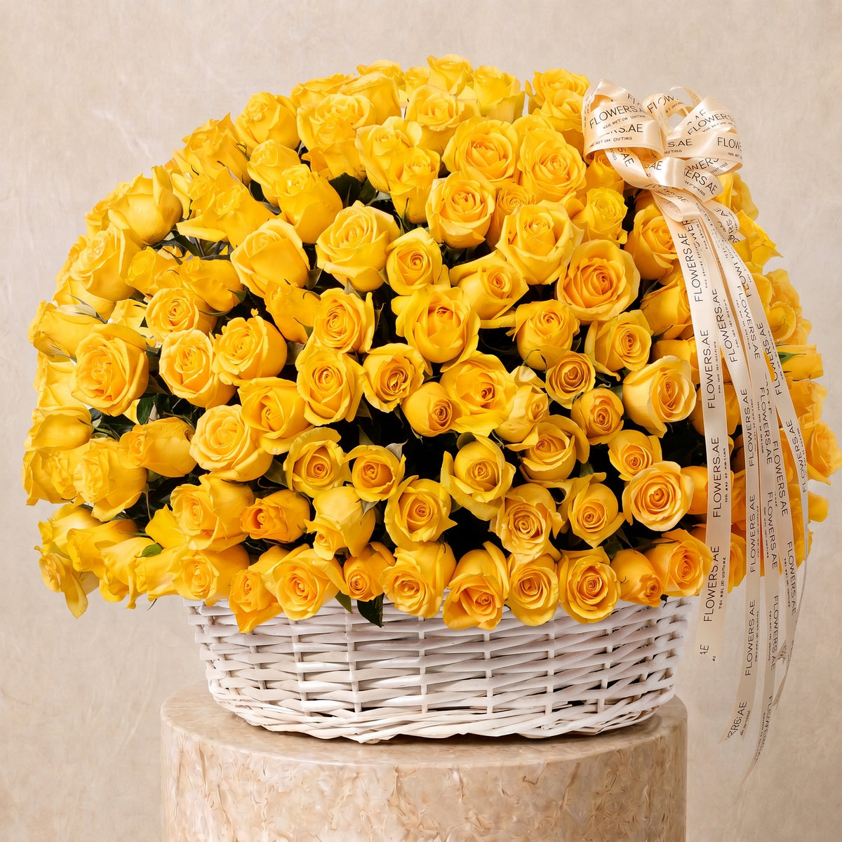 365 Yellow Roses Basket