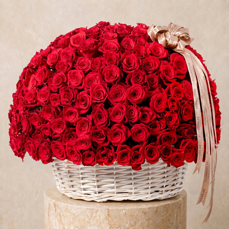 365 Red Roses Basket