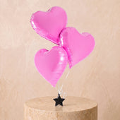3 Pink Heart Balloon Set