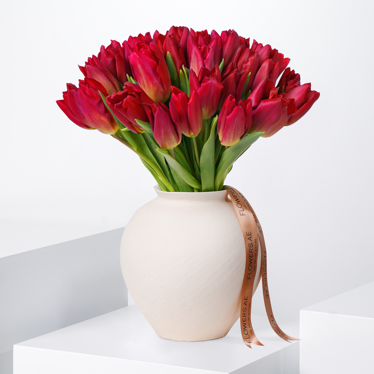Luxury Red Tulips Vase