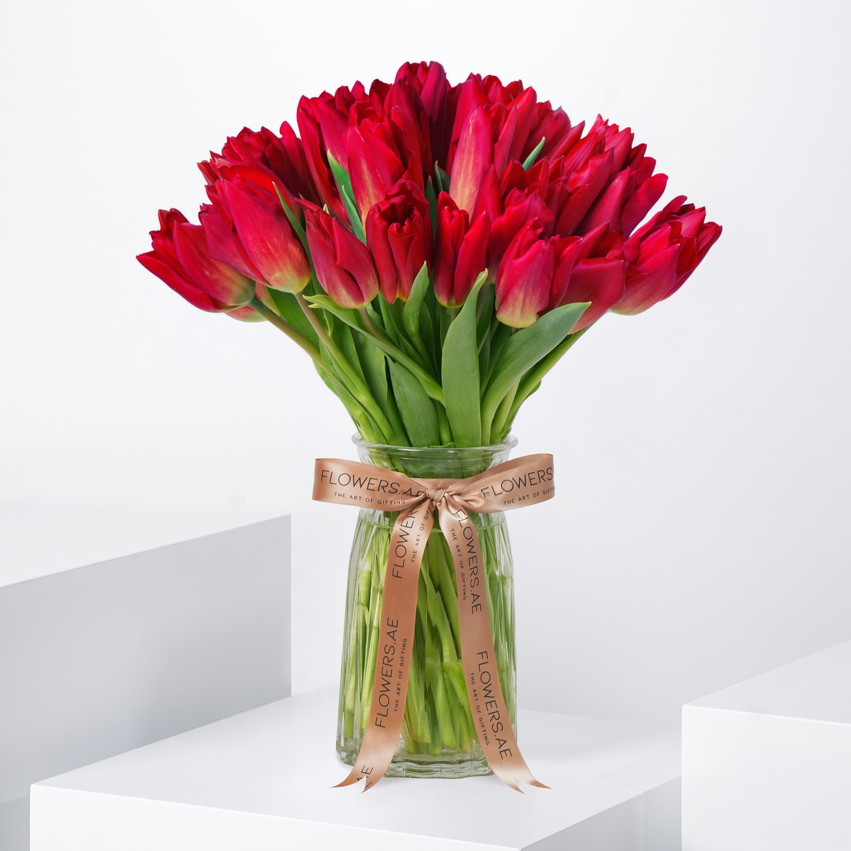 Luxury Red Tulips Vase