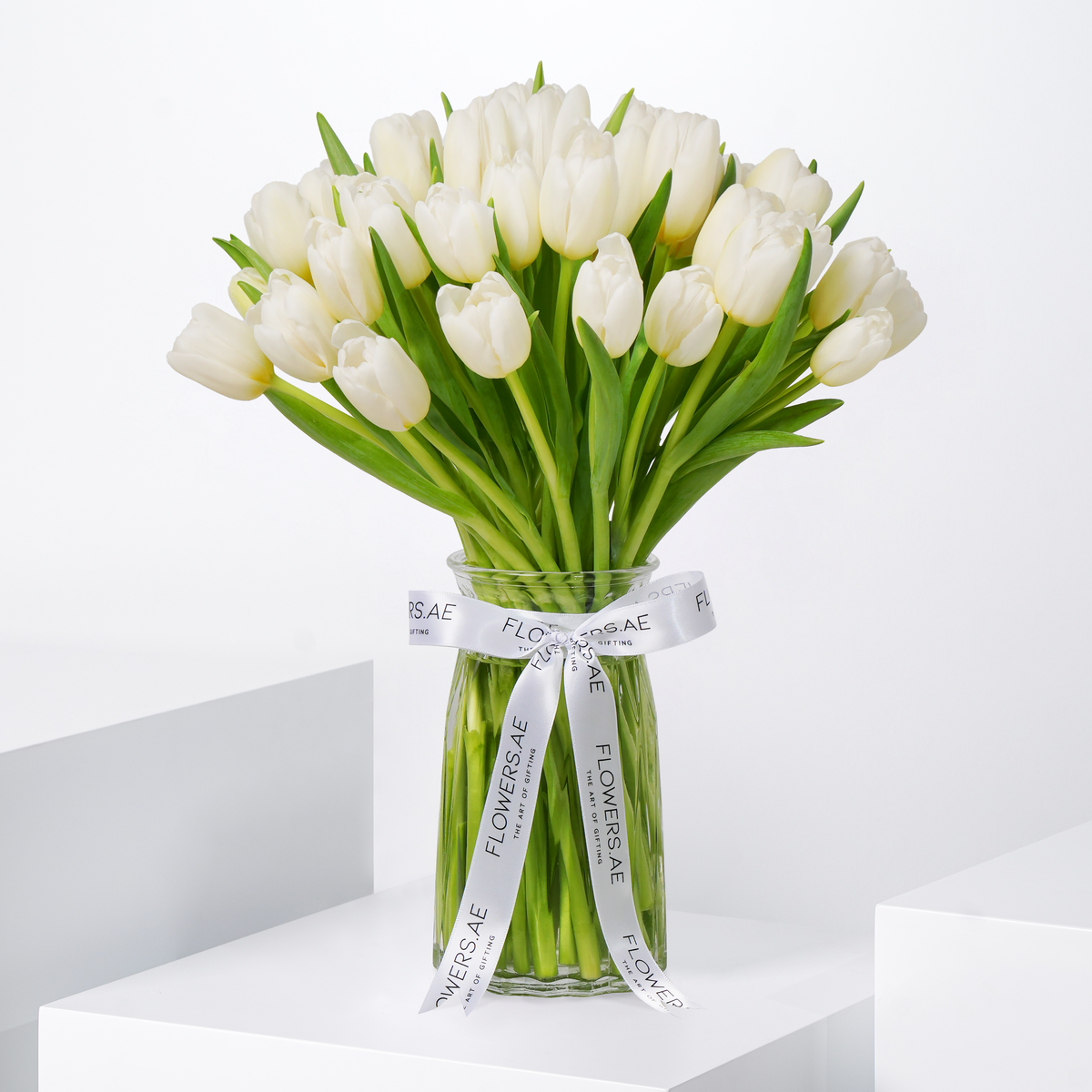 Women's Day Luxury White Tulips Vase