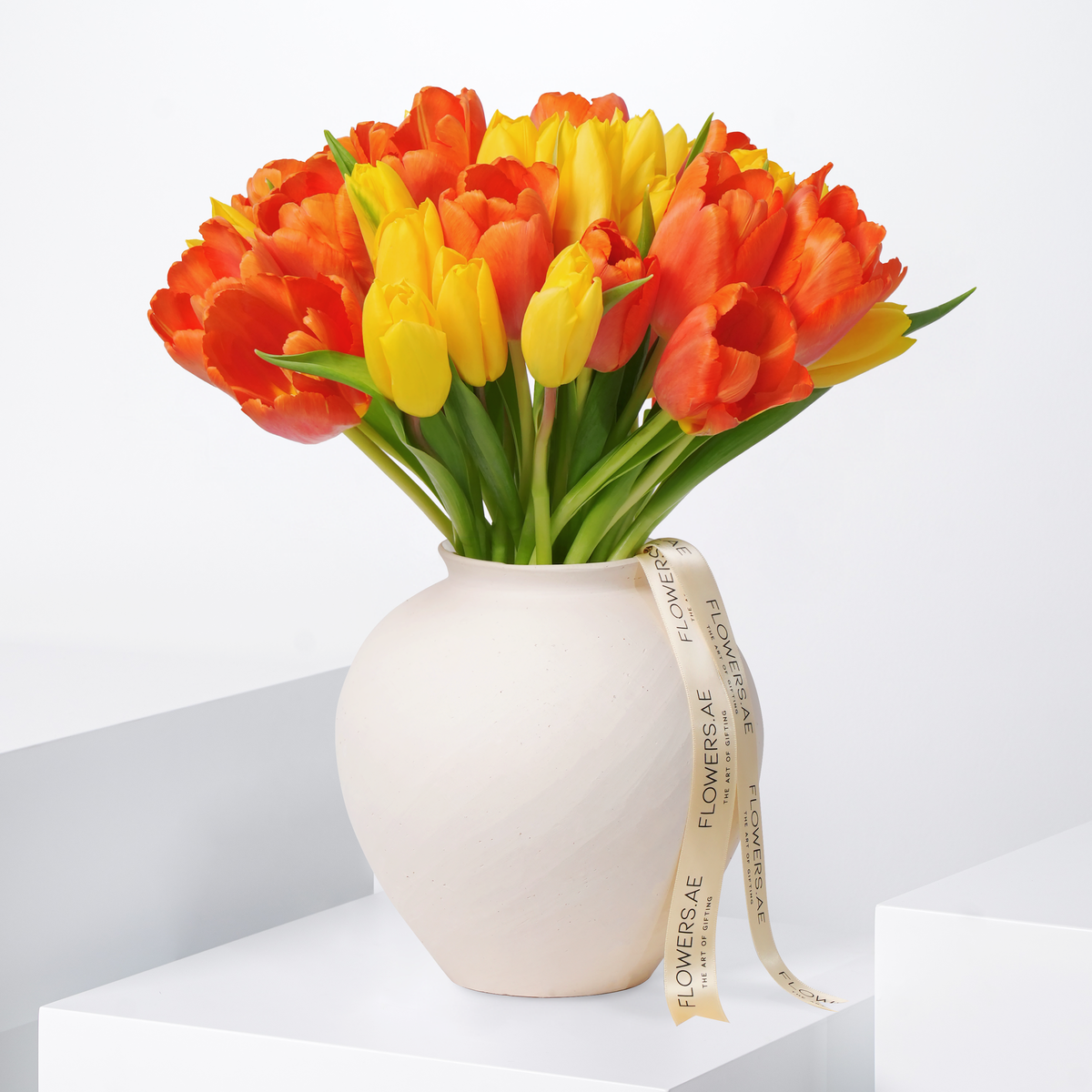 Women's Day Luxury Golden Tulips Vase