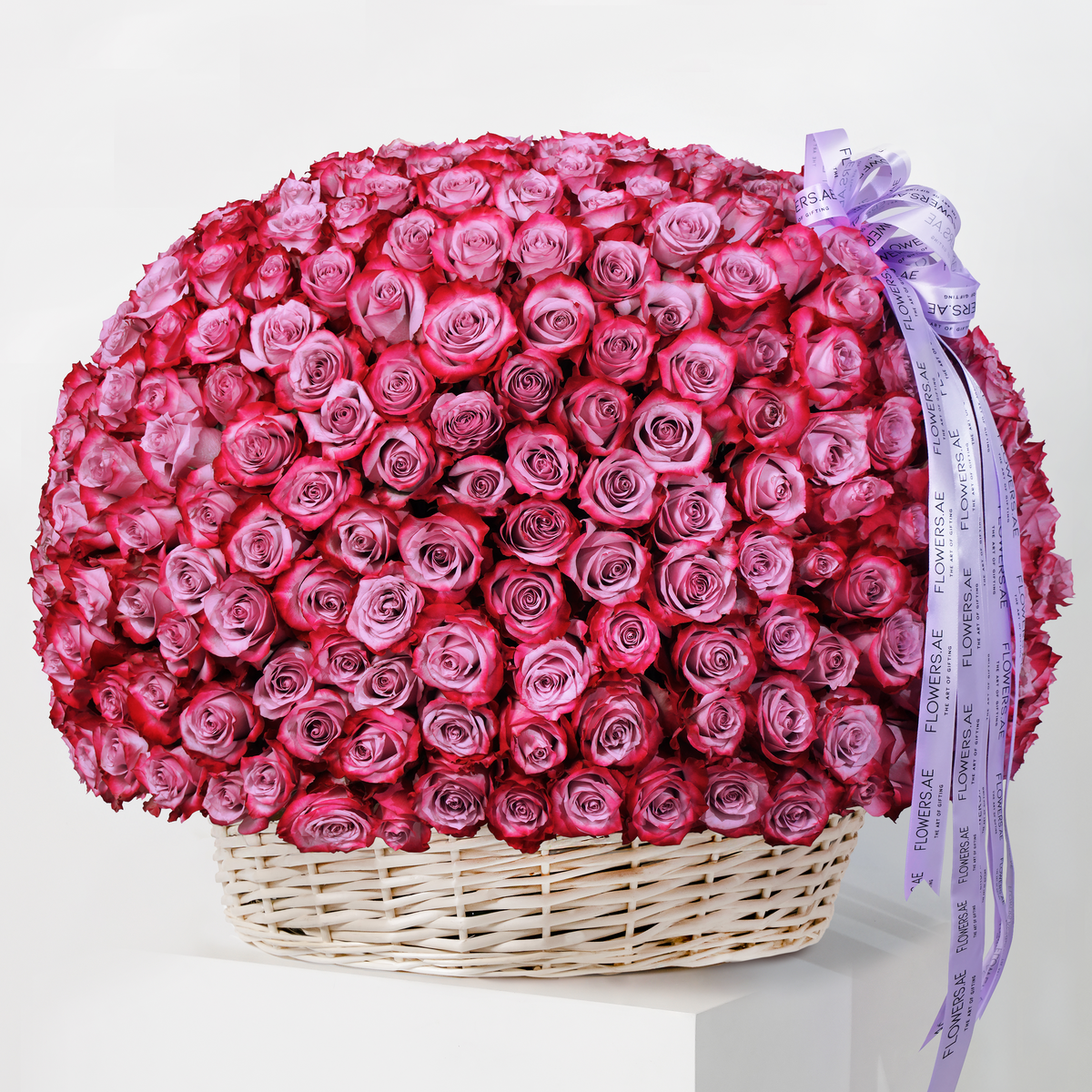 Valentine 500 Purple Roses Basket